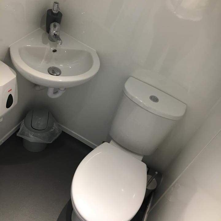 The private wet room inside a pod